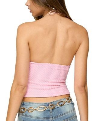 Edikted Lital Backless Cut Out Textured Top