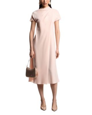 Emporio Armani Pleated Shoulder Draped Dress