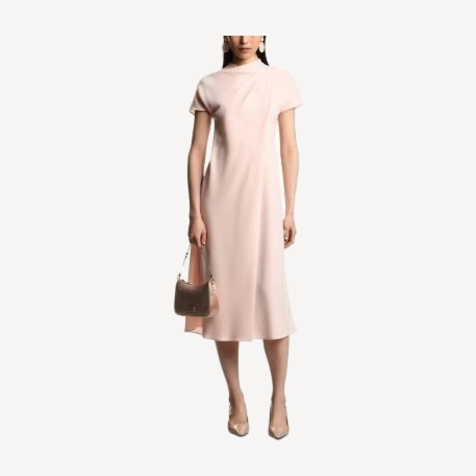 Emporio Armani Pleated Shoulder Draped Dress