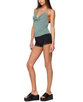 Edikted Rhia Cowl Neck Halter Top