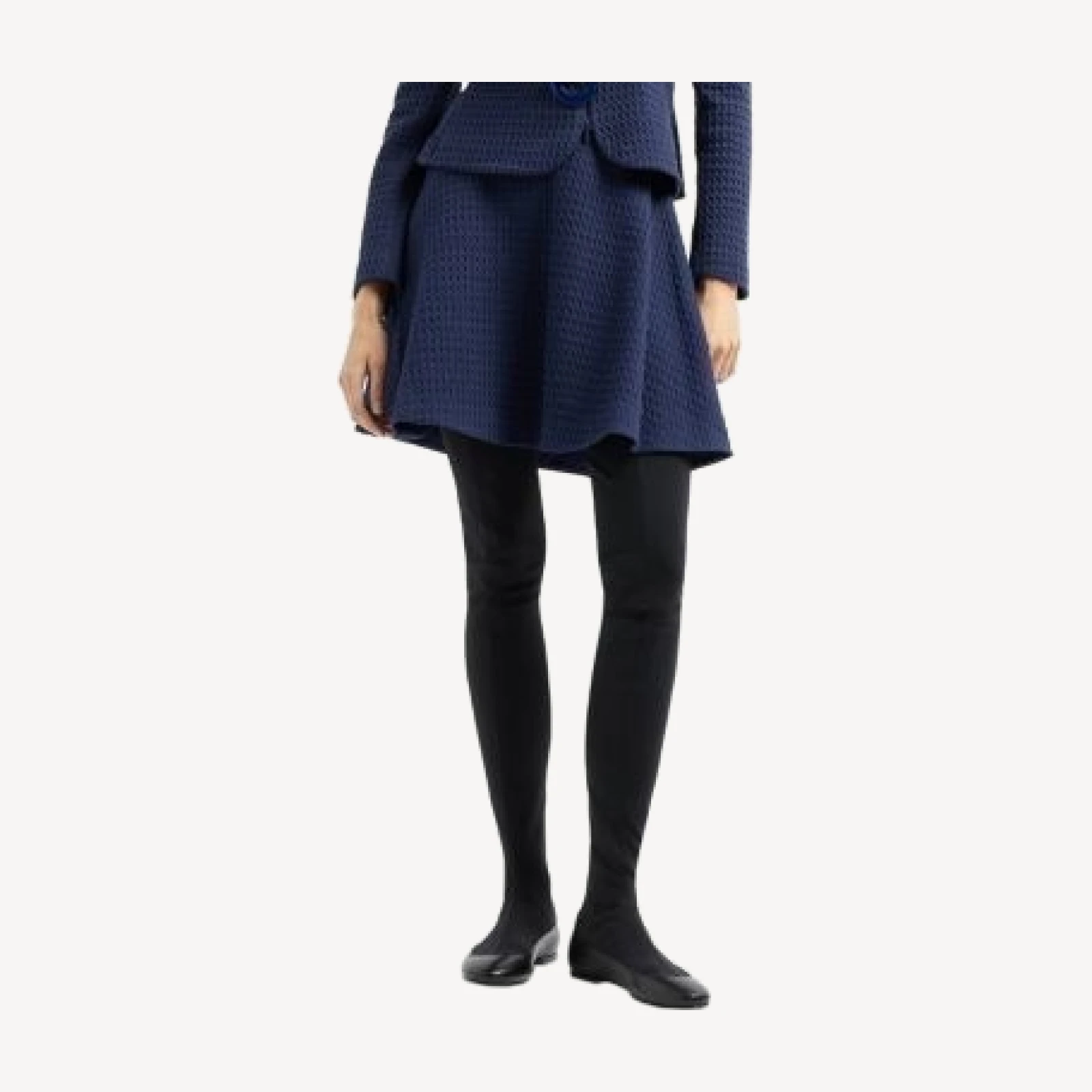 Emporio Armani Waffle Effect Knit Flared Skirt