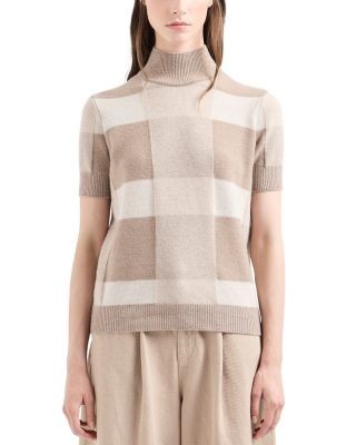 Emporio Armani Turtleneck Checkered Sweater