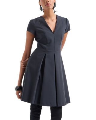Emporio Armani Techno Cady Pleated Dress