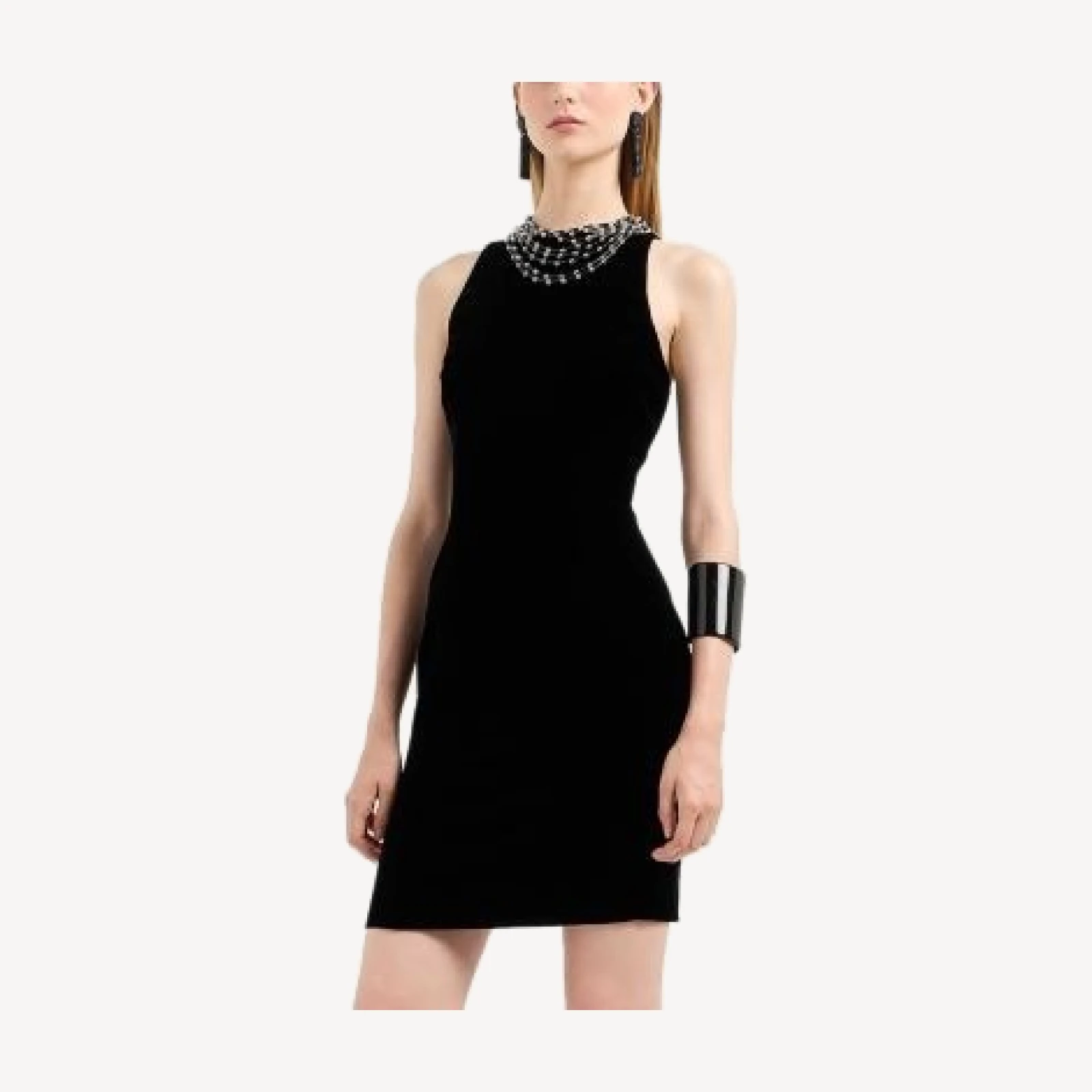 Emporio Armani Velvet Strap Back Dress