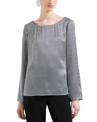 Emporio Armani Striped Silk Blouse