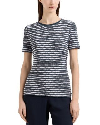 Emporio Armani Honeycomb Jacquard Jersey Top