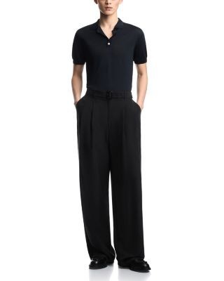 Emporio Armani Regular Fit Plain Knit Pullover Sweater Polo
