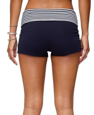 Edikted 76 Stripey Fold Over Shorts
