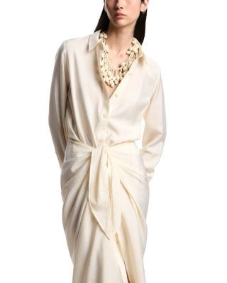Emporio Armani Techno Wrap Maxi Dress