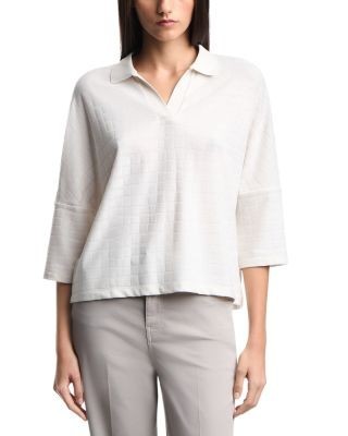 Emporio Armani Jersey Jacquard Polo Top