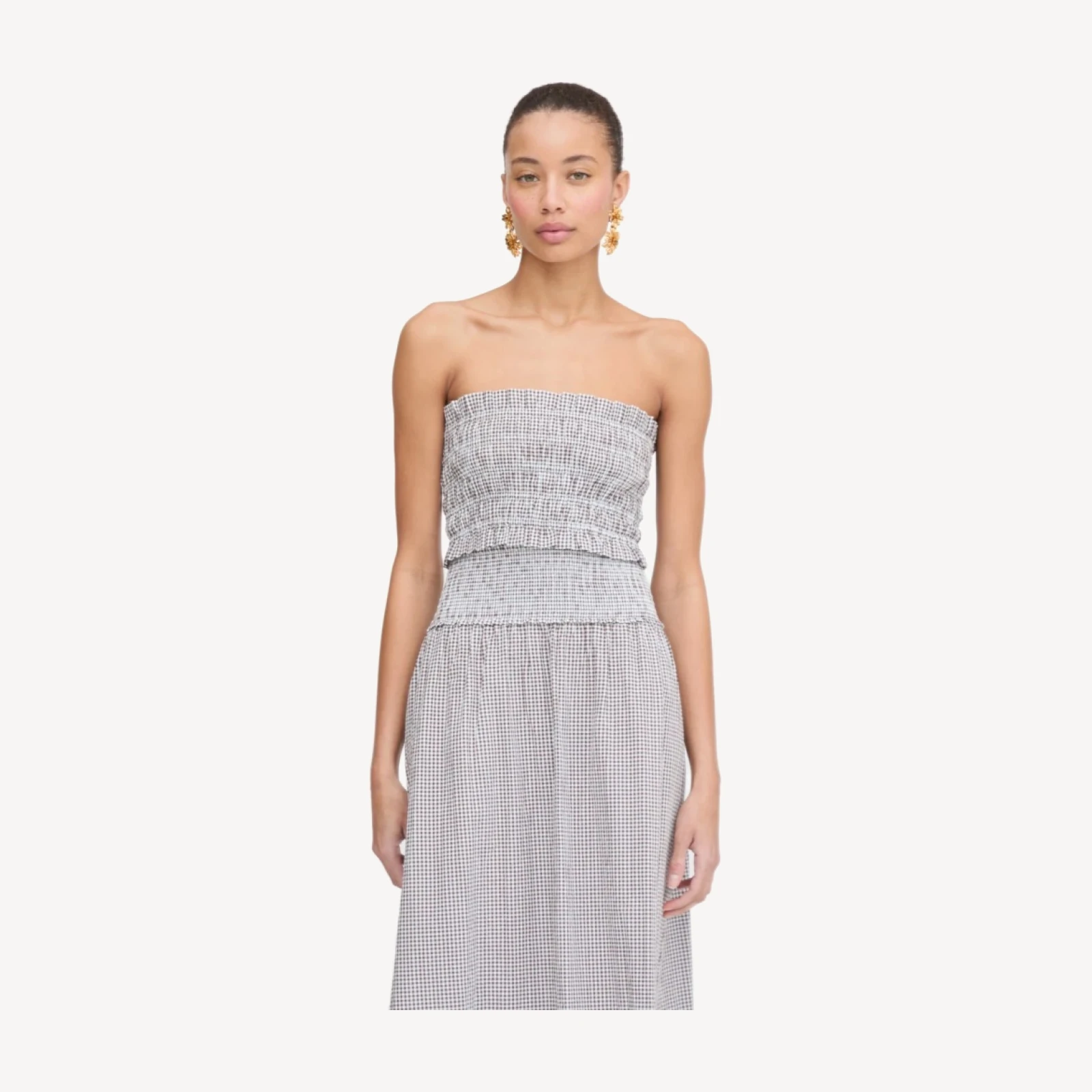 The June Nap Top - Chocolate Gingham