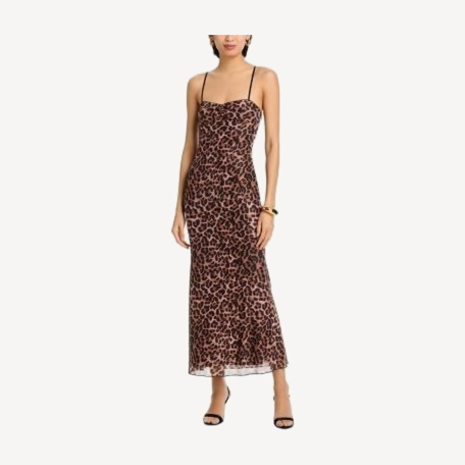Aqua Leopard Mesh Maxi Dress - Exclusive