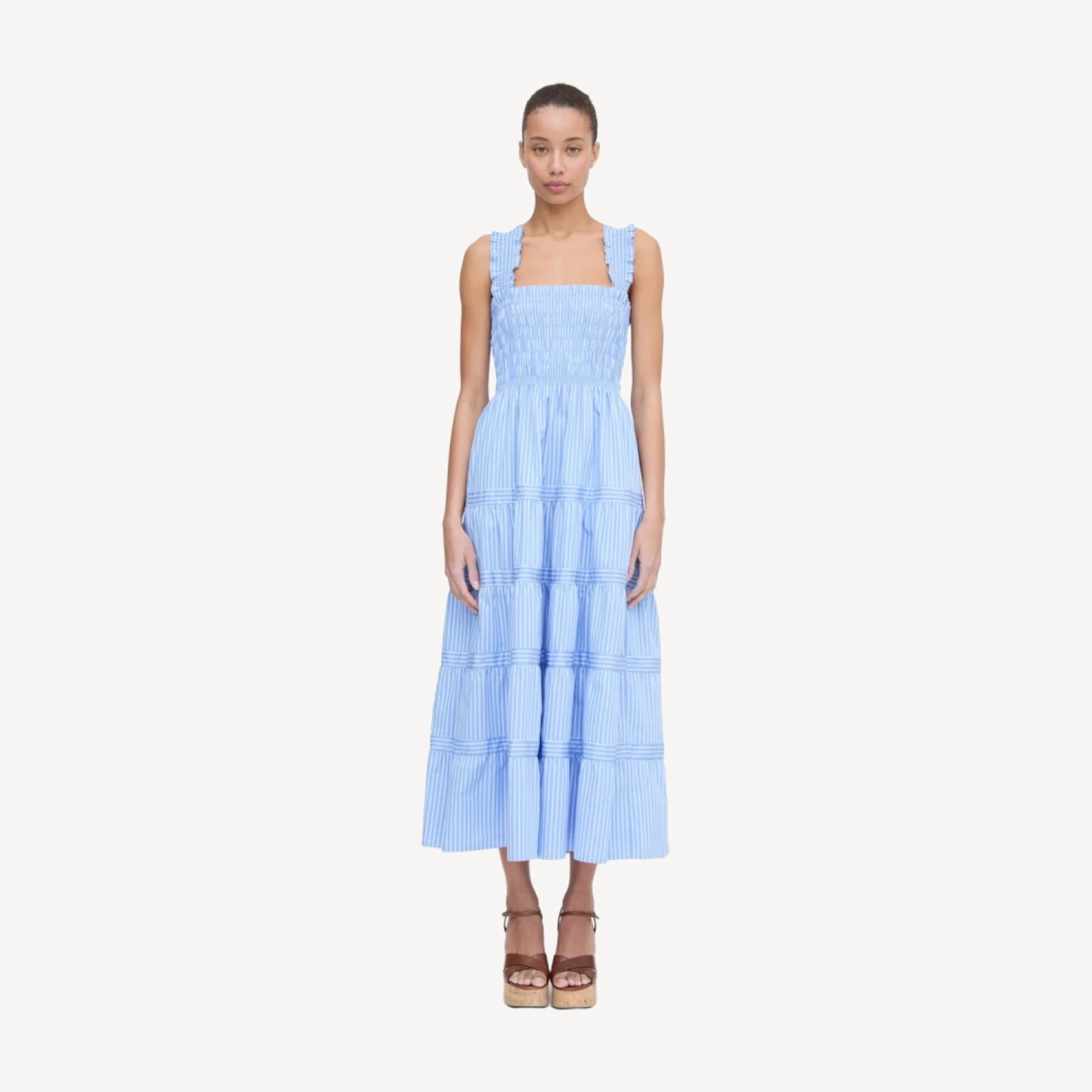 The Kimmy Maxi Nap Dress - Blue Stripe