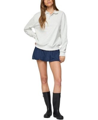 Edikted Scholar Oversized Polo Sweatshirt