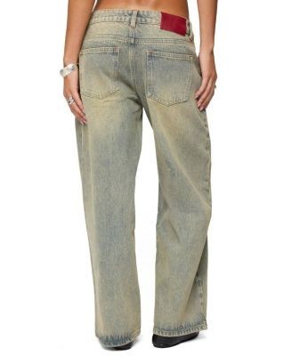 Edikted Petite Ace Relaxed Dark Rinse Wash Jeans