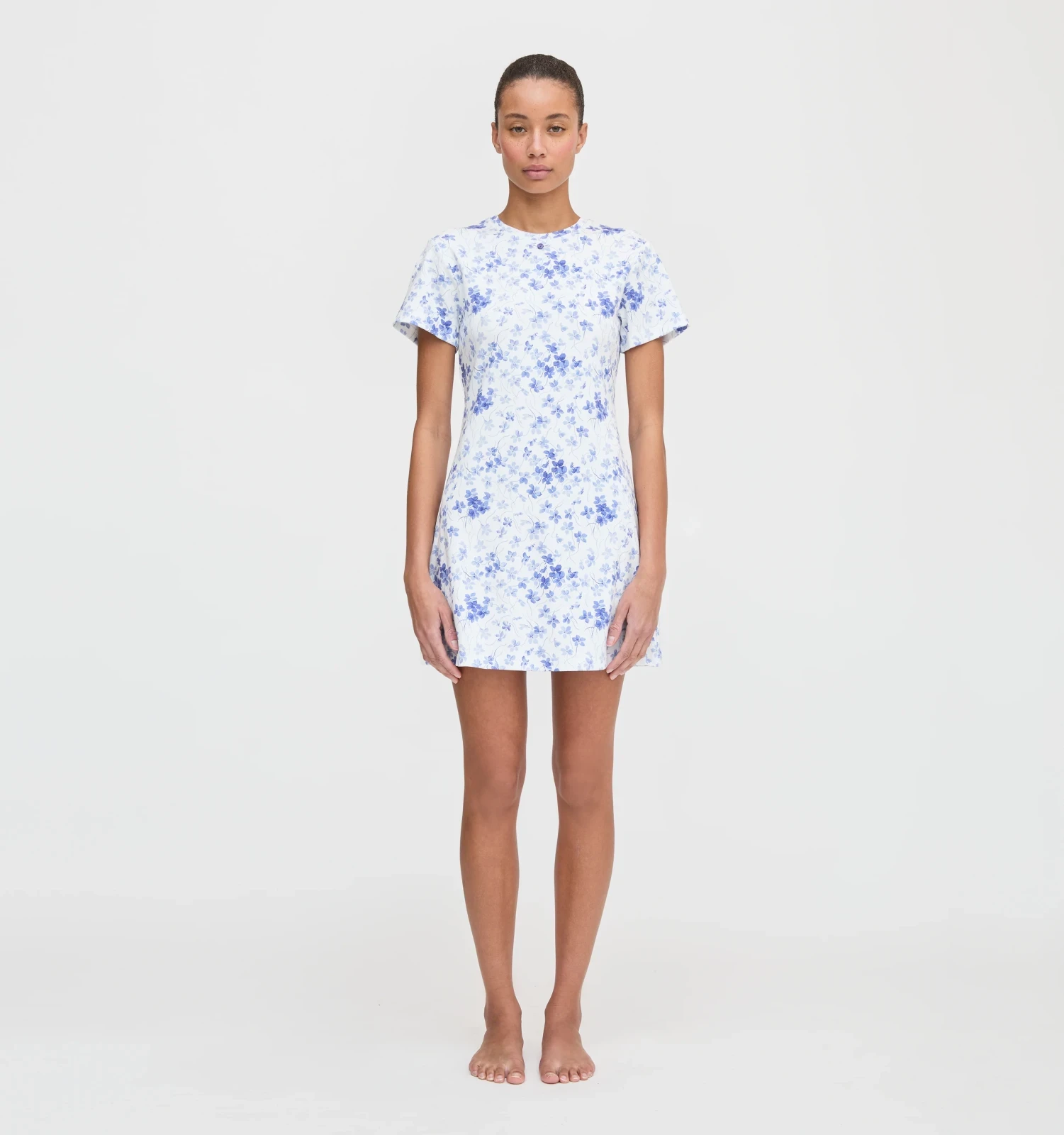 The Maggie Nightgown - Blue Sweet Peas