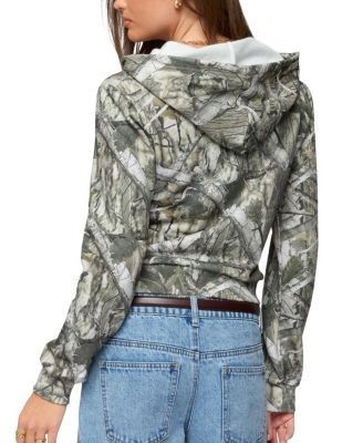 Edikted Tayler Camo Zip Up Hoodie, photo 3
