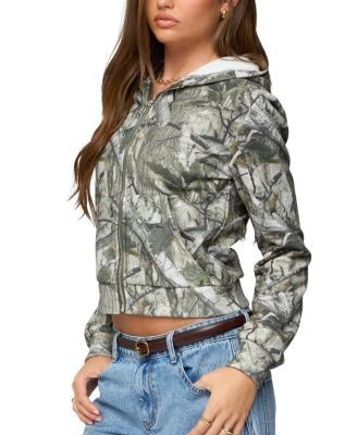 Edikted Tayler Camo Zip Up Hoodie, photo 4
