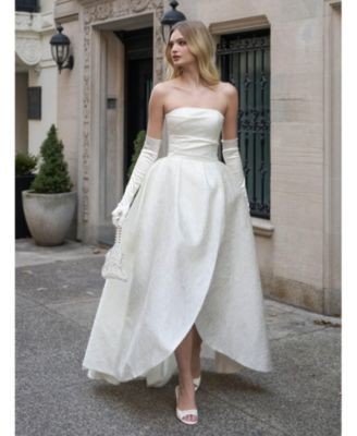 Miss Circle Tomika Jacquard Dipped Hem Wedding Gown