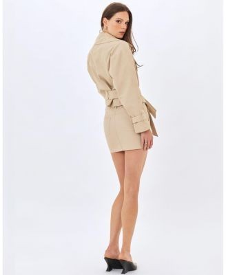 Miss Circle Zuli Cotton Gabardine Mini Skirt