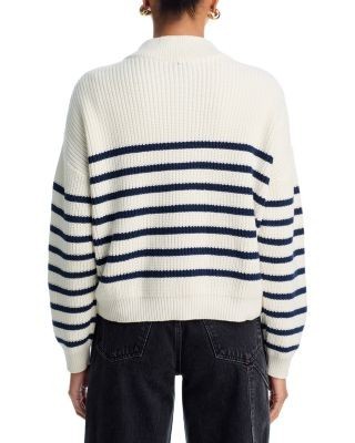 Aqua Striped Henley Sweater - Exclusive