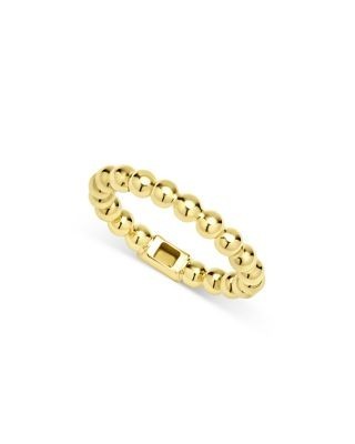 Lagos 18K Yellow Gold Caviar Gold Bead Logo Stacking Ring