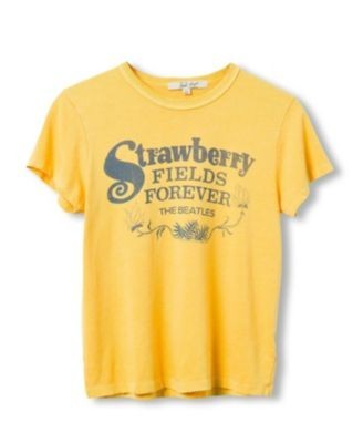 Junk Food Clothing Women's The Beatles Strawberry Fields Forever Original Tee
