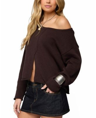 Edikted Moyra Off Shoulder Knit Top