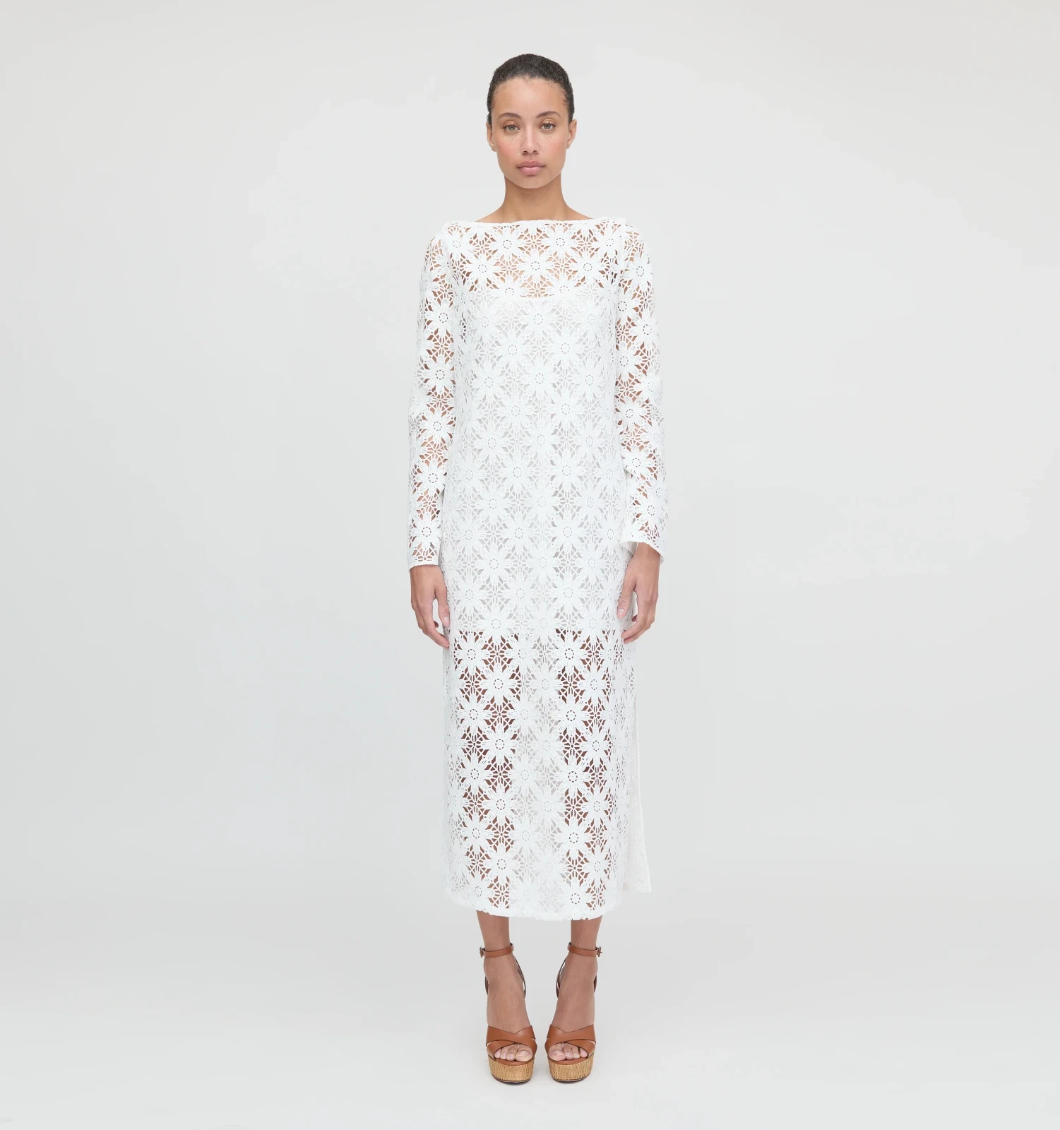The Eliza Dress - White Daisy Crochet