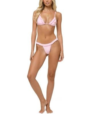 Edikted Avah Ruffle Triangle Bikini Top
