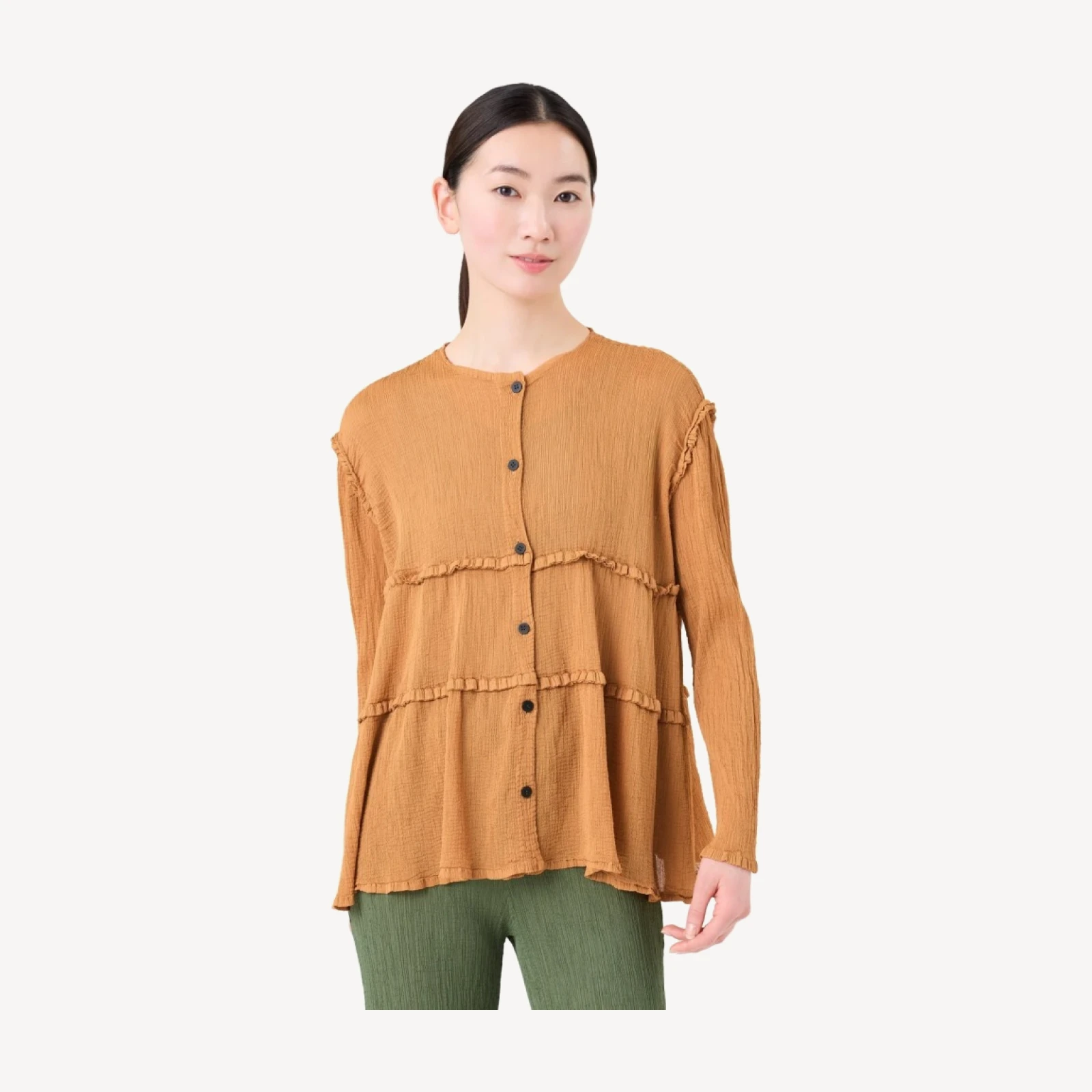 FLARE SEE-THROUGH CREPE
