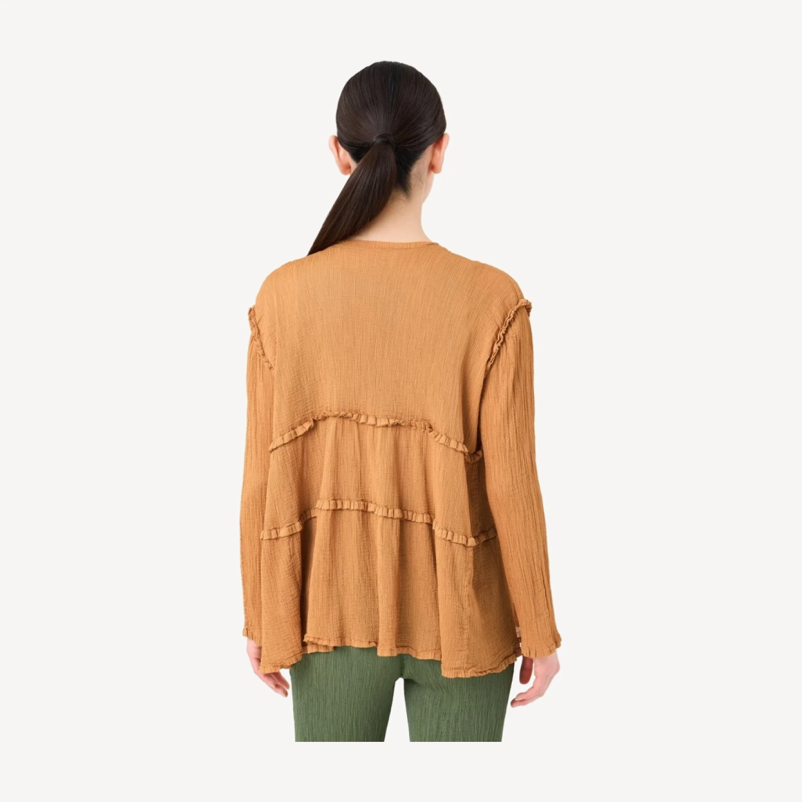 FLARE SEE-THROUGH CREPE