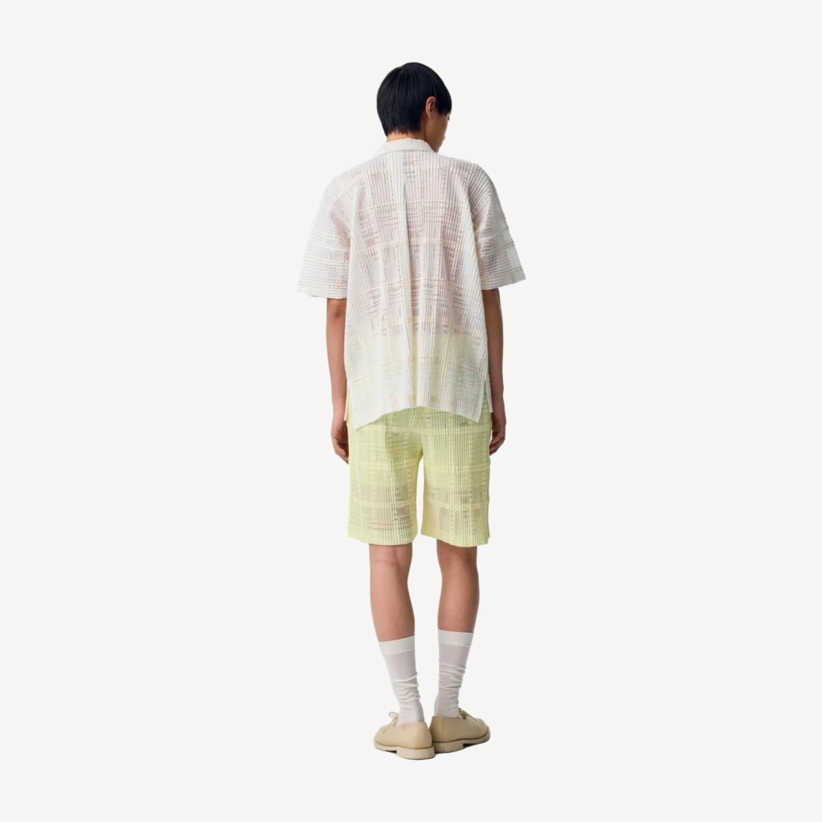 LACE GRID PLEATS