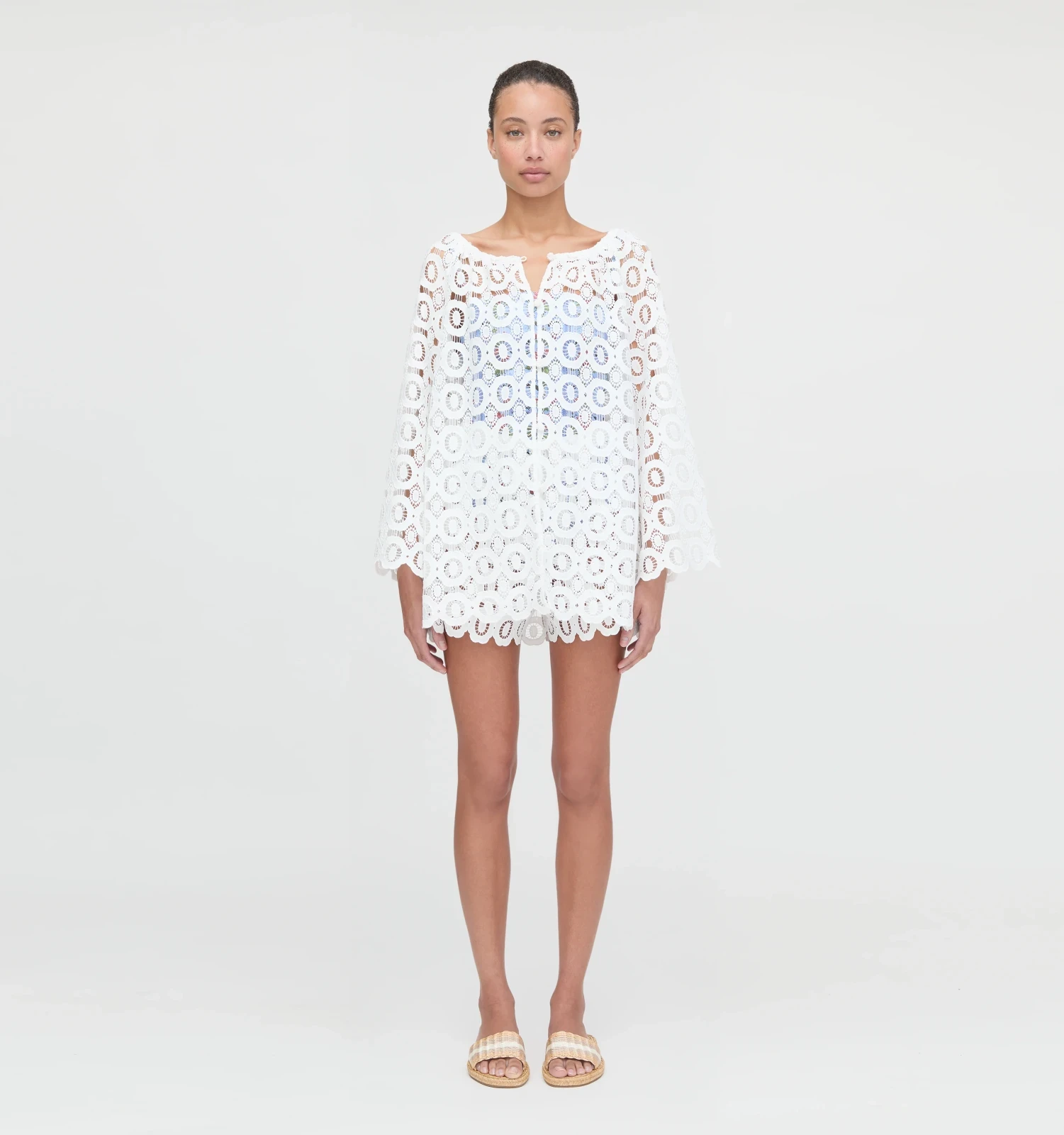 The Enella Tunic - White Broderie