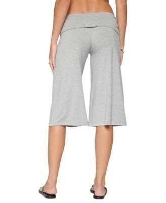 Edikted Shirly Wide Leg Foldover Capri Pants