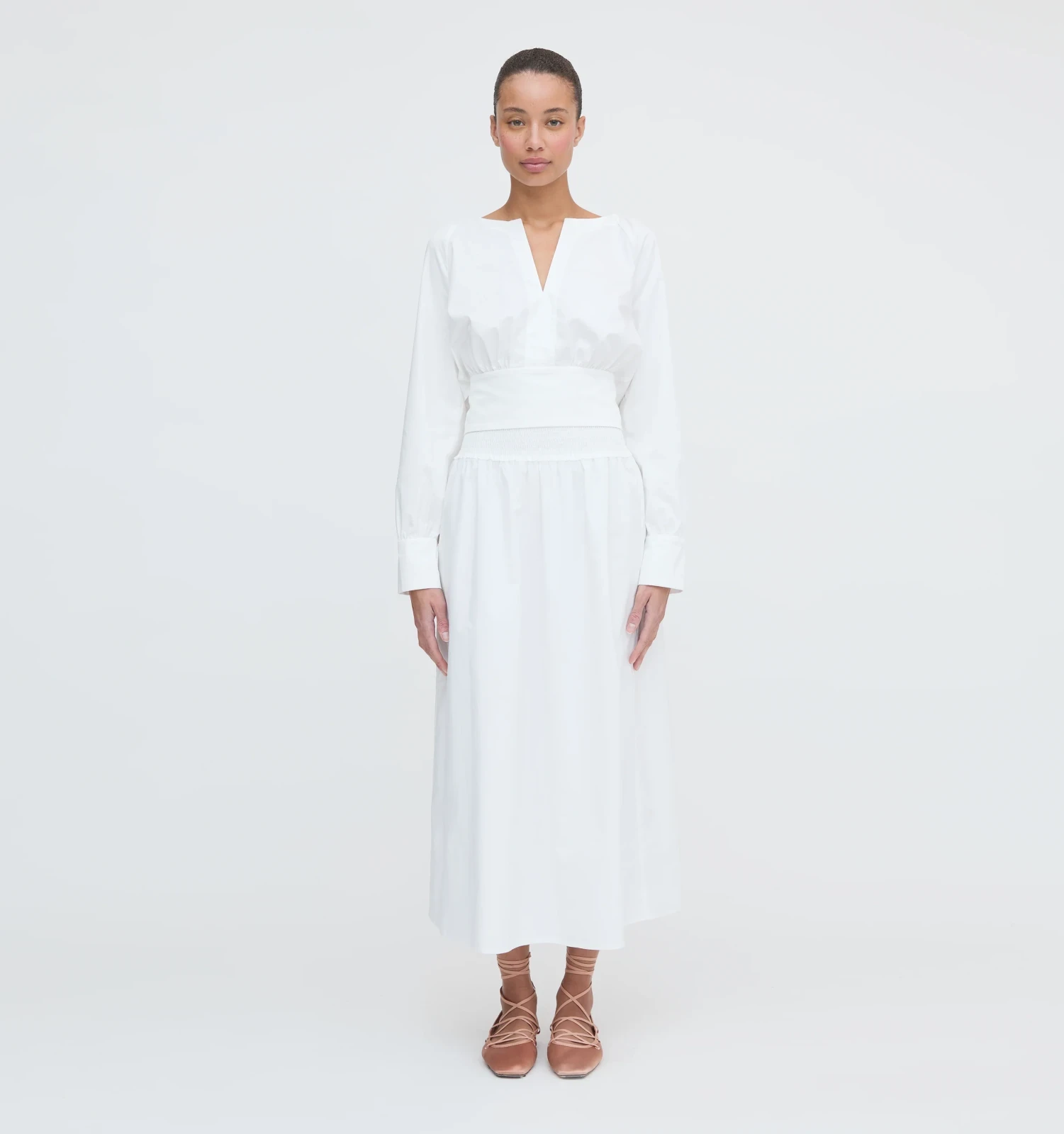 The Delphine Nap Skirt - White
