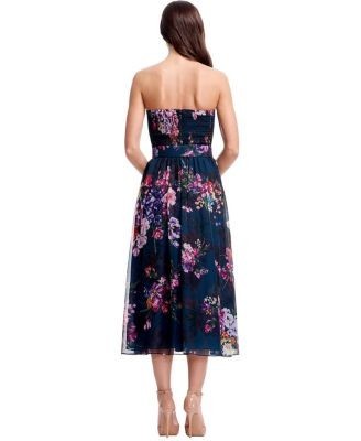 Dress the Population Jenny Strapless Floral Belted Dress
