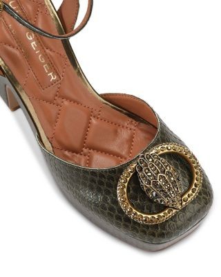 Kurt Geiger London Women's Chelsea Embossed Leather Platform Pumps