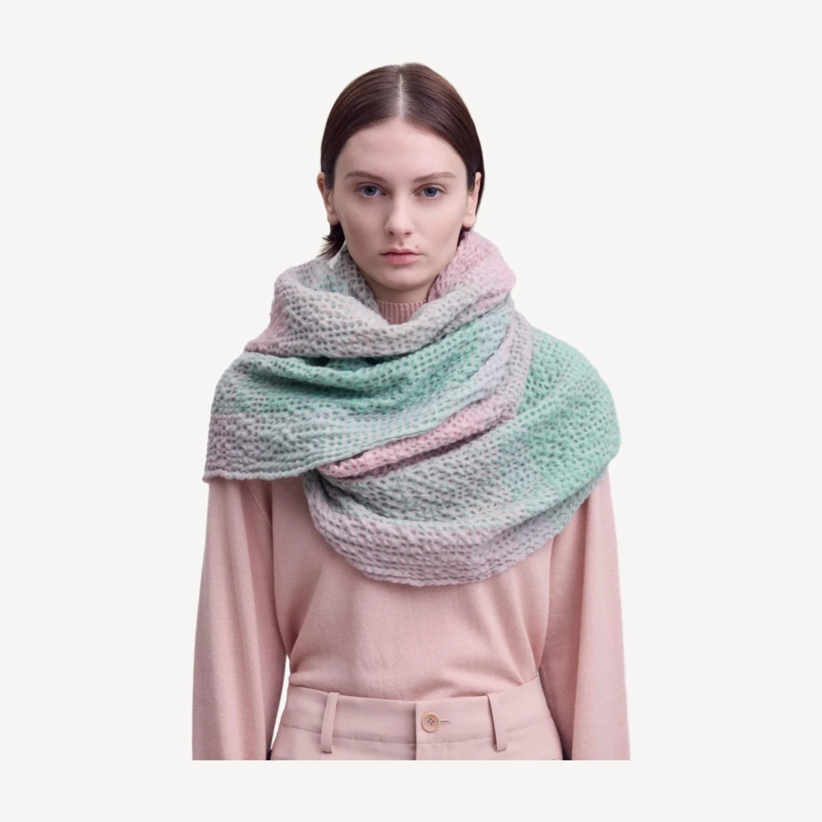 BUMPY WOOL STOLE