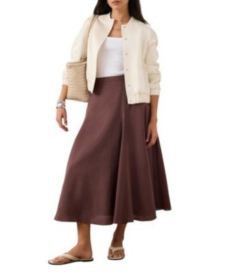 Mint Velvet Women's Satin Lace Trim Bomber Jacket