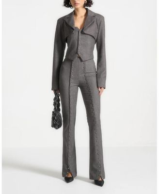 Maniere De Voir Lise Crop Blazer and Bandeau Set