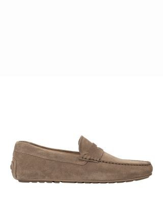 Boss Men's Noel Beige Suede Moccasins