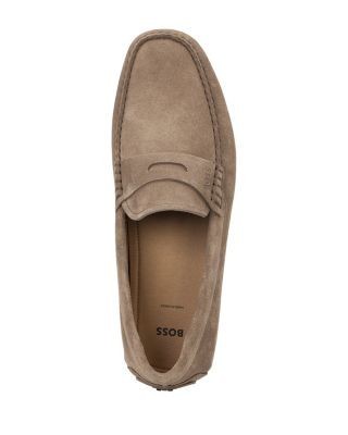 Boss Men's Noel Beige Suede Moccasins