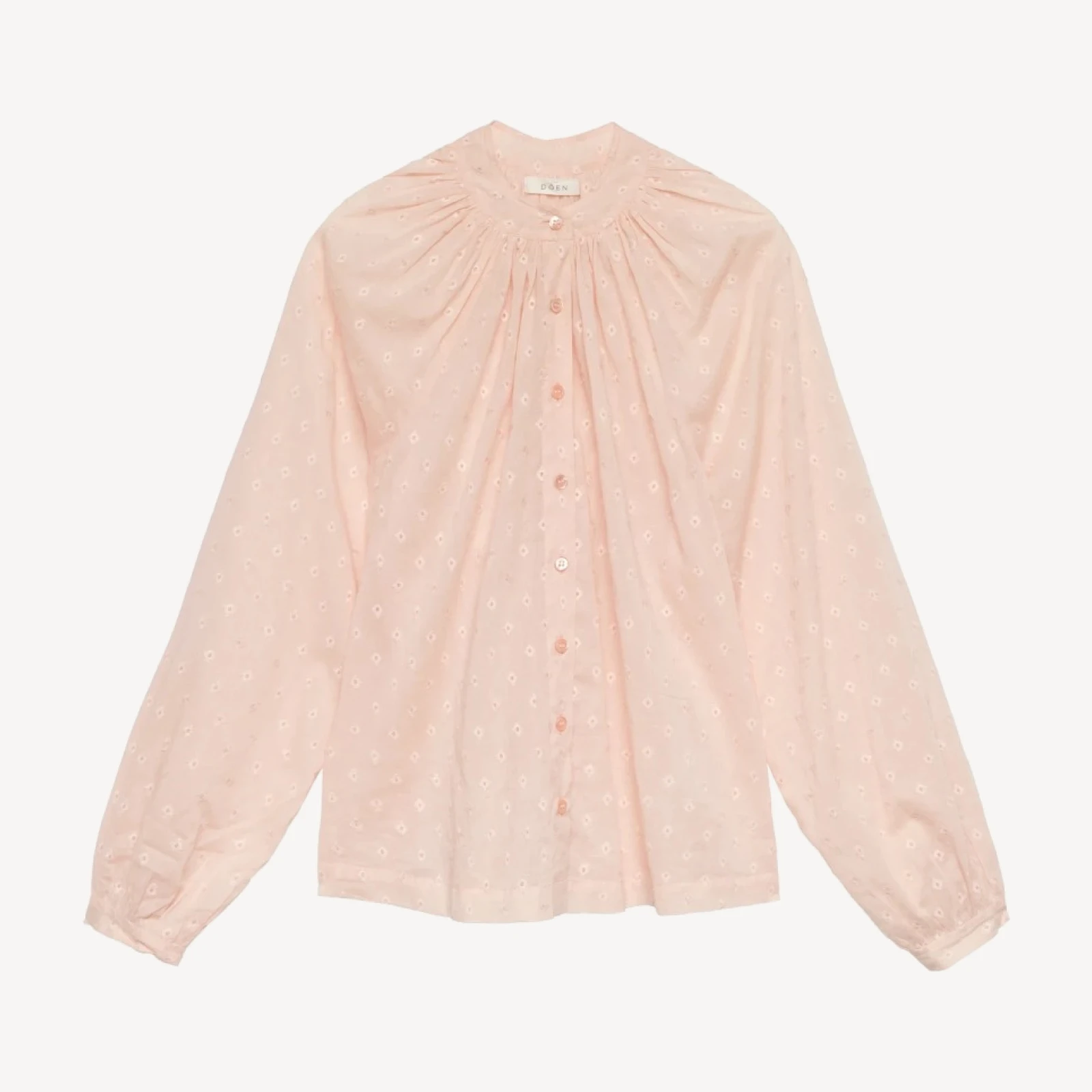 JULIENNE TOP -- PEACH SORBET MARSEILLE EMBROIDERY