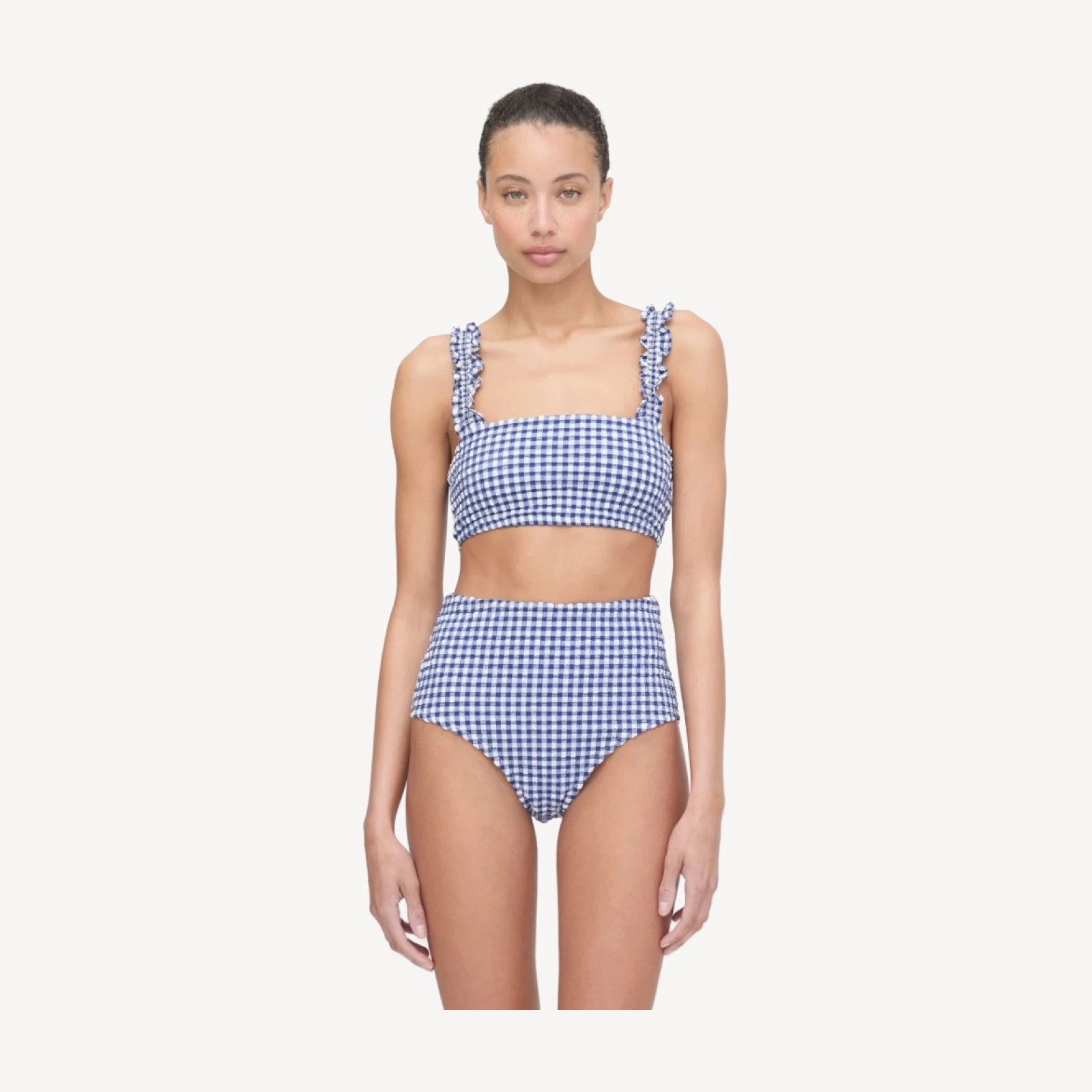 The Teagan Bikini Set - Navy Gingham