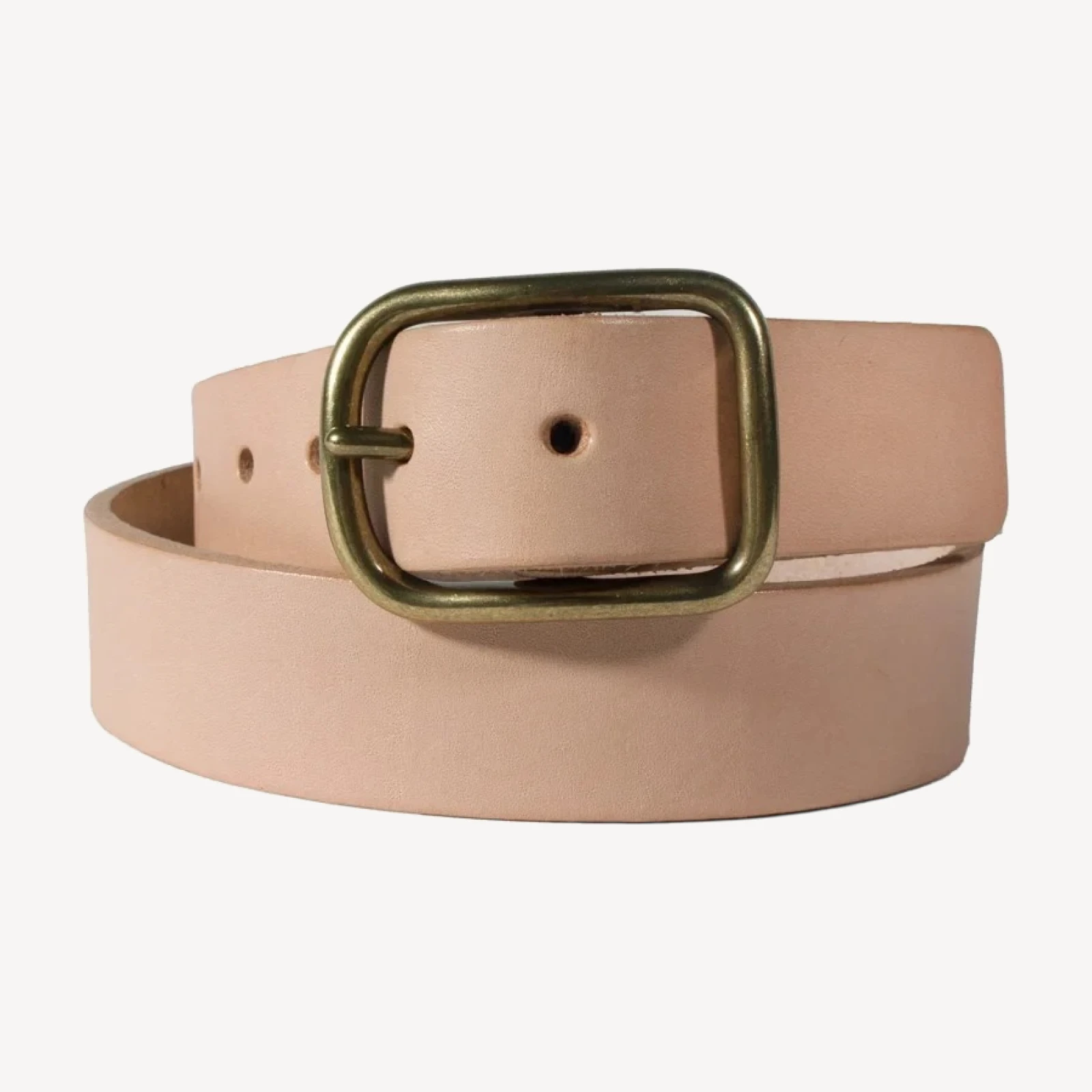 Natural Brass Buckle Belt - 1.5