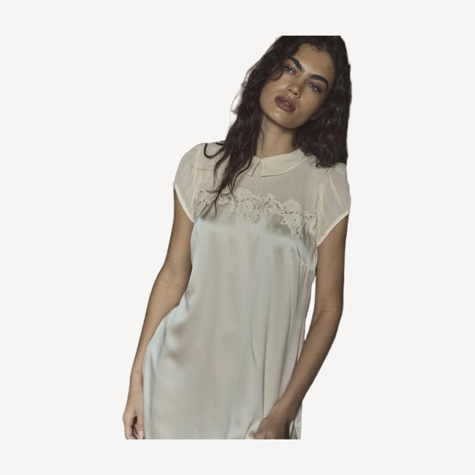 PERLE DRESS -- VANILLA