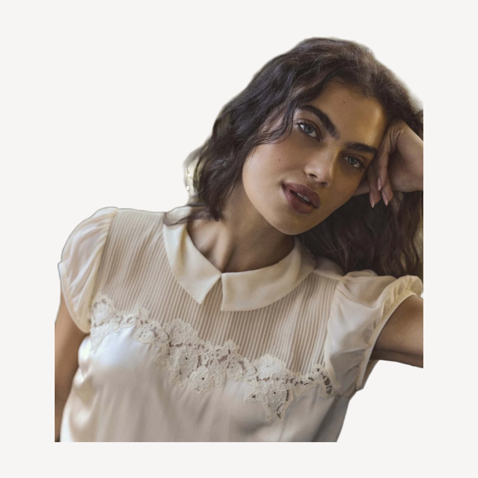PERLE DRESS -- VANILLA