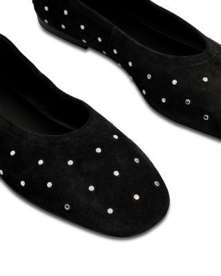 Whistles Women's Karina Suede Stud Ballet Flats, photo 3