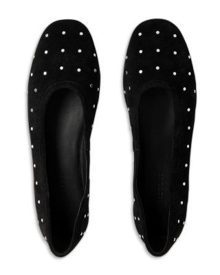Whistles Women's Karina Suede Stud Ballet Flats, photo 4